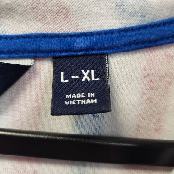 Lands End Women's L/XL Multicolored Striped Terry Hooded Swim Cover Up  2187 - Picture 5 of 8